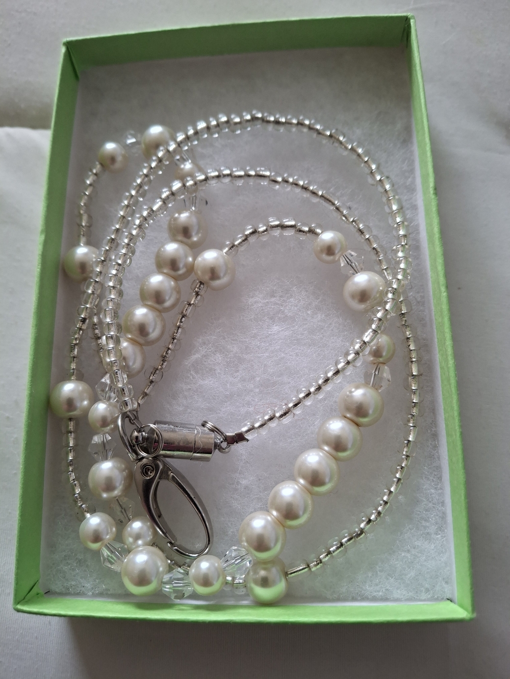 Pearl and Silver Beaded Women's Necklace - Elegant White Pearls